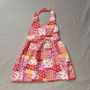 Carters Dress Girl's 2T Patchwork Print Pink Halter Toddler Baby Summer Spring